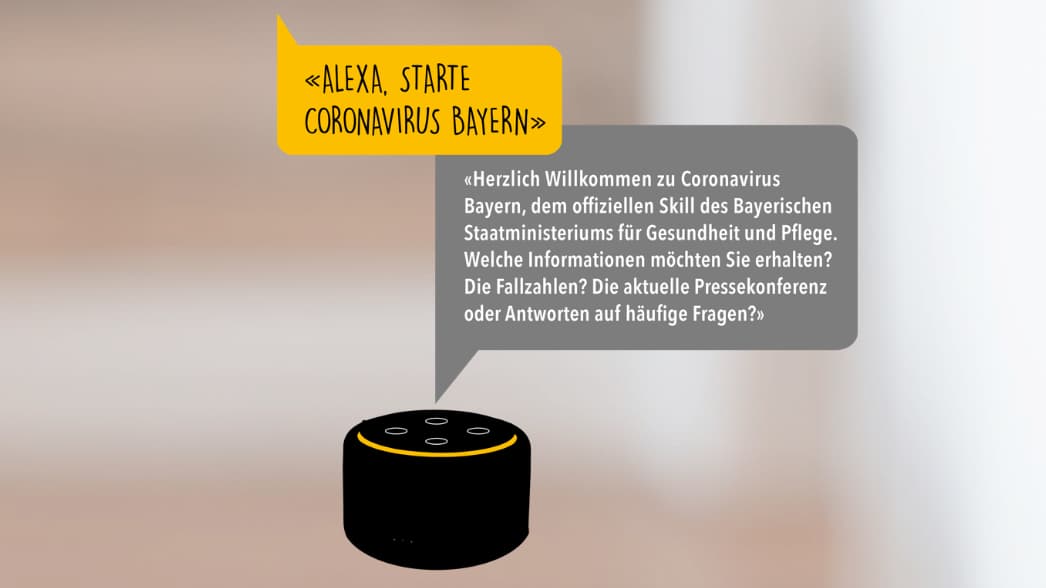 brandarena erweitert Alexa um den Skill „Coronavirus Bayern“