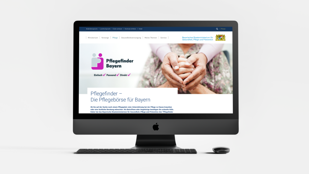 Pflegefinder Bayern: Awareness-Kampagne für Pflegesuchende | brandarena Pflegefinder Bayern: Awareness-Kampagne für Pflegesuchende | brandarena